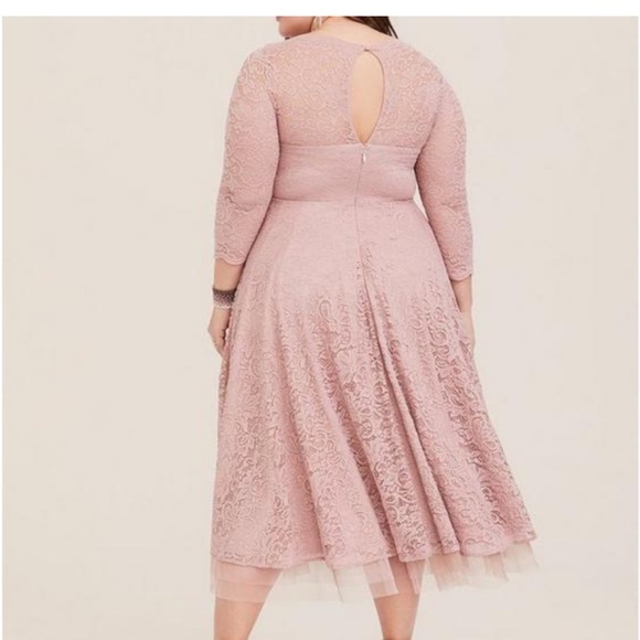 Torrid pink lace dress. NWT - Picture 2 of 4